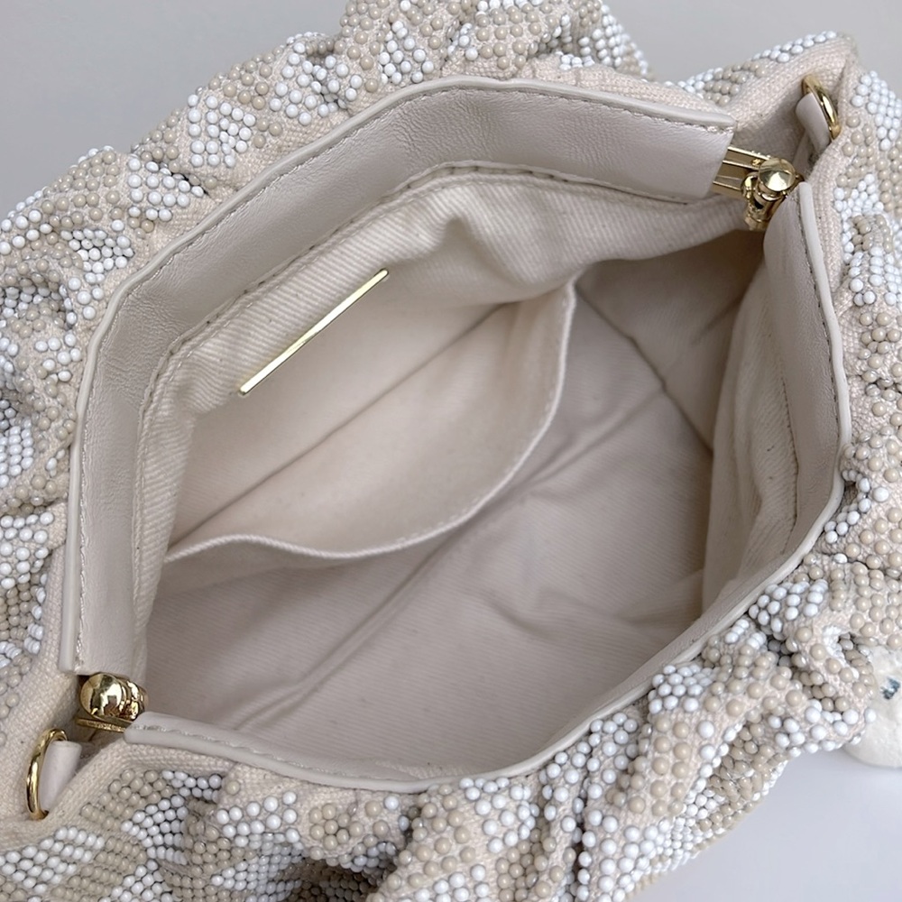 Loeffler Randall Pleated Beaded Clutch - Picture 8 of 16